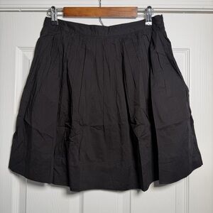Classic Black Side Zip Pleated Women's Summer Spring Mini Skirt